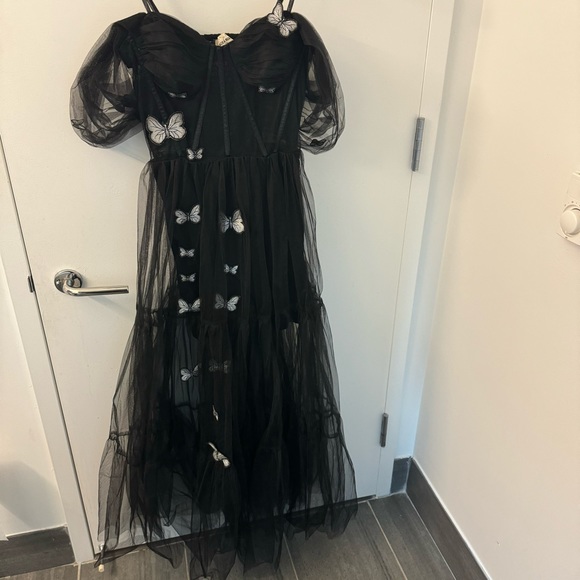 Sheer Black butterfly dress - Picture 4 of 4